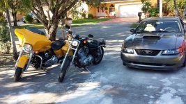 bikes and the Mustang.jpg